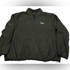 Eddie Bauer Classic Fit Fleece Lined Sweater Men’s Sz XL Heather Forest Green